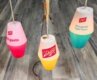 Vtg Schlitz Beer Sconces Hanging Wall Lamp Plastic Plug In Lights Tri Color 60s