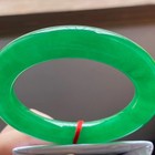 Natural Myanmar Jade Ice Seed Full Green Round Strip Perfect Jade Bracelet 58mm