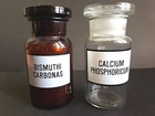 Glass Apothecary Pharmacy Jars bottles W labels W stoppers X 250 Ml  Set Of 2