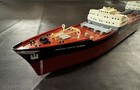 Vintage Texaco North Dakota Tanker Ship Model In Great Condition   Motor Works 
