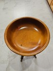 Antique Vintage Wooden Yarn Or Dough Bowl On Four-leg Stand 21 5  Tall