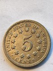 1868 Shield Nickel 5 Cents Very Fine Condition Nice Coin Free Shipping Usa