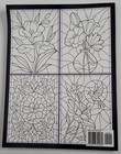 Stained Glass Flowers Adult Coloring Book New Jade Summer Art Colors