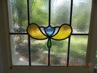 Lovely English Arts   Craft Leaded Stained-glass Window 21 1 8  X 17 7 8   0 S h