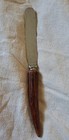 Vintage Bakelite Faux Antler Forgecraft Usa Surrated Stainless Butter Knife 8 5 