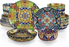 24 Pieces Dinnerware Sets  Plates And Bowls Set  Porcelain Dishes Set For 6     