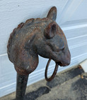 Antique Cast Iron Horse Head Hitching Post