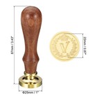 Alphabet V Wax Seal Stamp  Initial Letter Sealing Wax Stamp Classic Retro Rem   