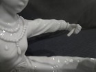 Rare  Chinese Porcelain Female Statue On Boat Blanc De Chine Damaged