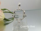 Sterling Silver Square Regalle Pre-notched Pendant Setting  10x10mm To 14x14mm 