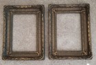 Pair Antique Wood Gesso Victorian Pie Crust 6 3 4 X 10 1 4 Vintage Picture Frame