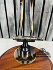 Aura Antique Brass Glass W wooden Base Adjustable Magnifier Lens Birthday Gift