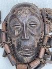 African Tribal Wooden Mask - Dreads - Vintage