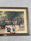 Circa 1960 Pabst Blue Ribbon Picture Wood Framed Print Automobile Theme 40   x22   