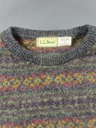 Vintage Ll Bean Sweater Shetland Wool Men   s Xl Nordic Stripe Made In Scotland