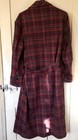 Vintage 1950 s Men s Wool Robe - Red Plaid  pilgrim  M38 40