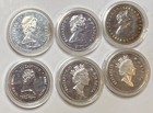 Set Of Six Assorted Canadian 50  Silver Dollars 