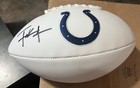 Nfl Auto   Signed Colts Super Bowl Xli Nfl Logo Ball Autograph Coa Beckett Bas