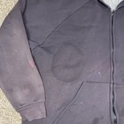 Carhartt Mens Hoodie 4xl Black Velour Lining Full Zip K131 Black Faded Distress