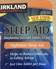 Sleep Aid Kirkland Brand 96 Tablets 25mg Fall Asleep Docylamine Succinate 25mg