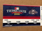 2008 Milwaukee Brewers Ticket Stub Tiebreaker Game Phantom Voided