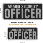 2 Pcs Armed Security Officer Patch 4x10   2x5 Hook On Back - Security Patches Fo