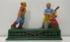 Vintage Cast Iron Baseball Coin Bank