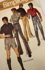 1971 Simplicity 9529 Men   s Flared Pants Knickers Shorts Vintage Sewing Pattern
