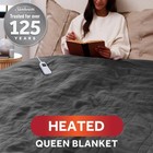 Heated Electric Blanket Queen Size 90 X 84 12 Heat Settings Sunbeam Royal