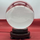 22lb 200mm 7 874  Clear Glass Crystal Ball sphere W stand Fortune Teller Medium