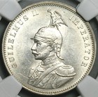 1891 Ngc Ms 62 German East Africa Rupie Lion Doa Scarce Silver Coin  25112502c 