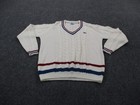 Vintage Izod Lacoste Sweater Boy L 16 18 Acrylic Cable Knit Stretch Golf 80s 90s