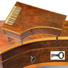 Rare Antique French Miniature Piano Sewing Box  Music Box Plays  Sewing Tools