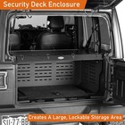 Wrangler Cargo Trunk Cover Security Deck Enclosure Compatible With Jeep Wrangler