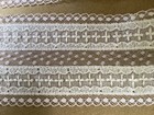 9 1 4 Yds Vintage Scalloped White Cotton  Embroidered With Lace Edges