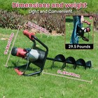 Dc House 1500w Electric Post Hole Digger Tools With 6  Digging Extension Rods