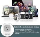 Mapambo 220v-110v Us-europe Power Adapter For Travel  2 Usb   C Ports -grey