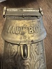 Vintage Solid Brass Standard Mailbox W letter Slot Peep Hole Lockable Lid