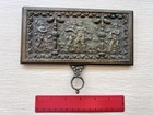 Vintage Brass Cherub Relief Plaque Stand     Renaissance Style Ornamental Display