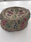 Vintage Traditional Prayer Cap Embroidered With Pearl Beads 