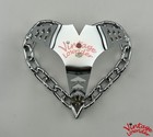 F r Lowrider Heart Style Chain Bicycle Bike Steering Wheel In Chrome 