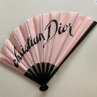 Christian Dior Novelty Pink Folding Fan Limited Rare New