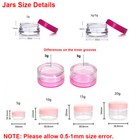 2g-10g Empty Clear Plastic Sample Travel Jar Container Round Cosmetic Makeup Pot