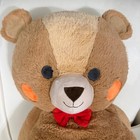 Fao Schwarz 2018 Plush Teddy Bear Brown Orange Cheeks Red Bow Tie 32  Large