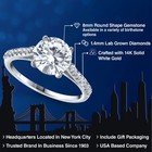 14k White Gold Ring Moissanite  2 16 Cttw 
