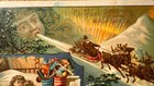 Rare Woolson Spice Christmas Lion Coffee Santa Advertising Trade  Card As Is