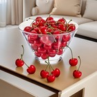 20pcs Realistic Artificial Cherries  Fake Fruit Decor - Lifelike Red Cherry For