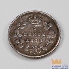 1874 H Canada Queen Victoria Sterling Silver 5c Five Cent Coin  cb