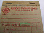 Vintage 1950 s Morrow s Standard Red Crown Iowa City Advertising Sales Slips