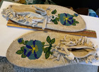 Deerskin Native American Beaded Vintage  Moccasins Shoes